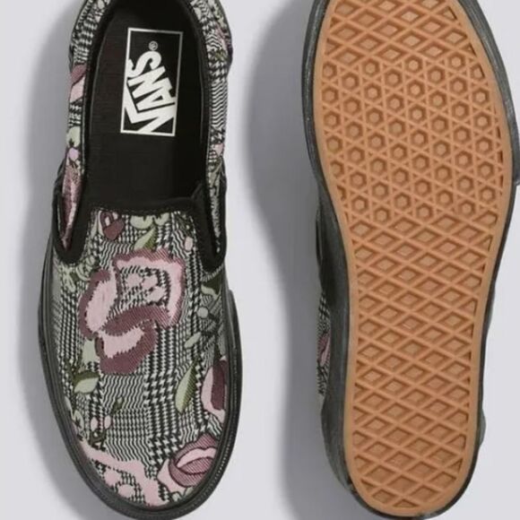 Vans Classic Slip-On Stackform Shoe- Tapestry Floral Black - Picture 6 of 12